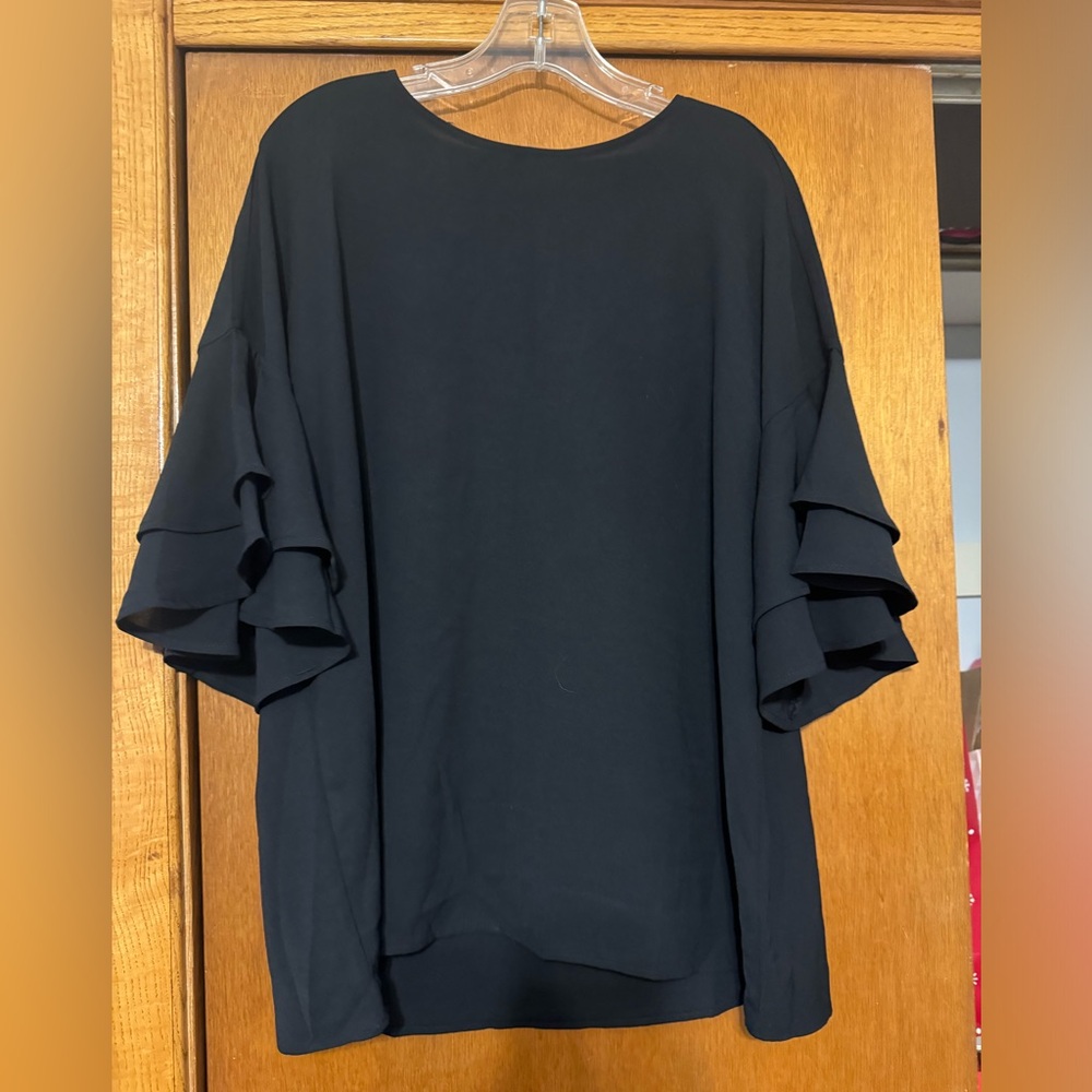 Black Flowy Blouse